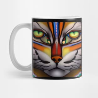 Coloful Cat Face Mug